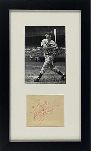 1950s Joe DiMaggio Signed Autograph Book Page – Gorgeous Vintage Signature (BAS)