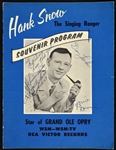 1957 Hank Snow Signed Souvenir Program Featuring Elvis Presley Photo – Also Signed by Jim Reeves and Others! (BAS) 