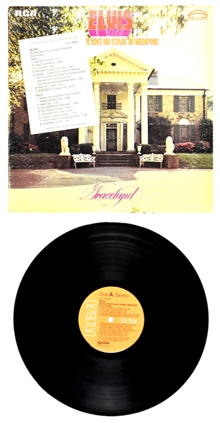 1974 Elvis Presley Rare “Banded for DJ Use” Promo Copy RCA LP <em>Elvis: As Recorded Live On Stage In Memphis</em> – with “DJ Use” Sticker