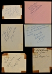 1957 SUN Records Stars Signed Collection with Jerry Lee Lewis, Billy Lee Riley and Jimmy Van Eaton Plus Others (6 Autographs) (BAS)
