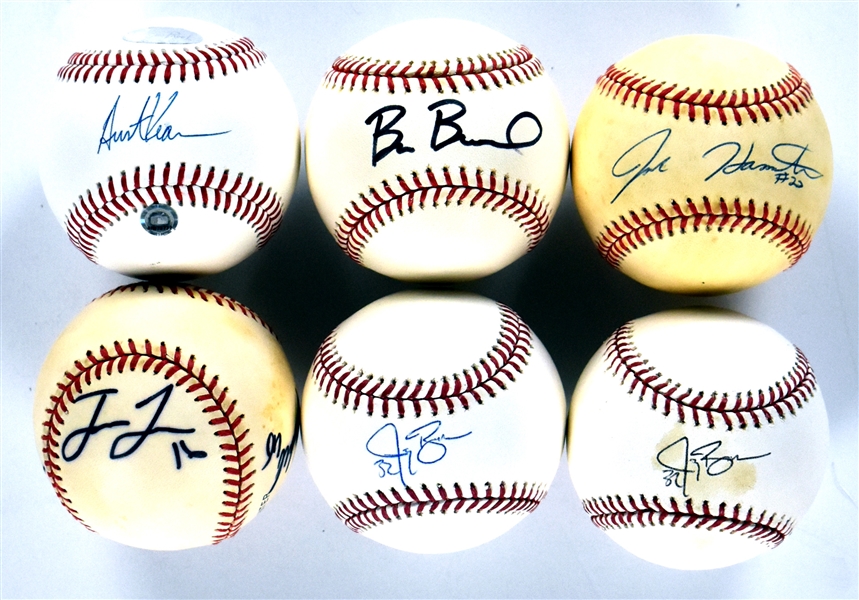 Group of 13 Single Signed Baseballs Incl. Jay Bruce, Ben Broussard Morgan Ensberg and others (BAS)
