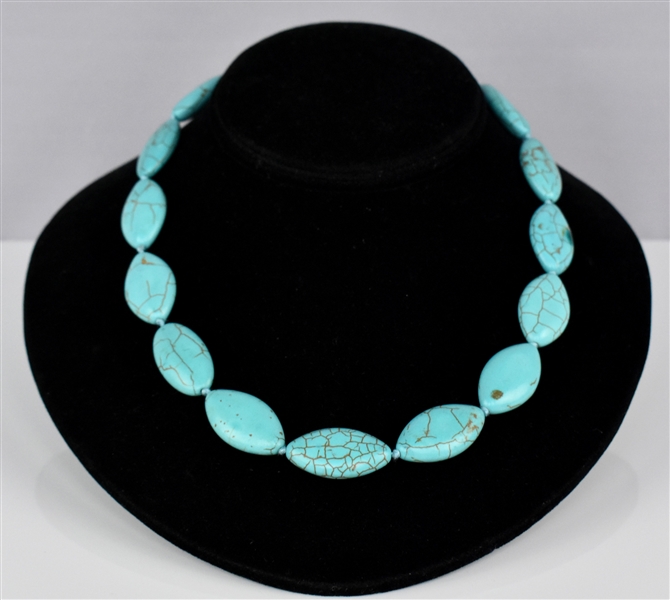 1970s Elvis Presley Owned Turquoise Bead Statement Necklace