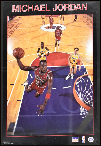 1987 Starline MICHAEL JORDAN Chicago Bulls Posters (2) Dunking on the Lakers