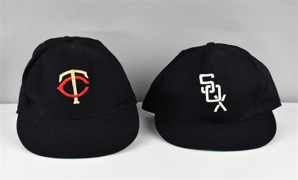 1960s Chicago White Sox and Minnesota Twins Professional Model Caps (Unused)