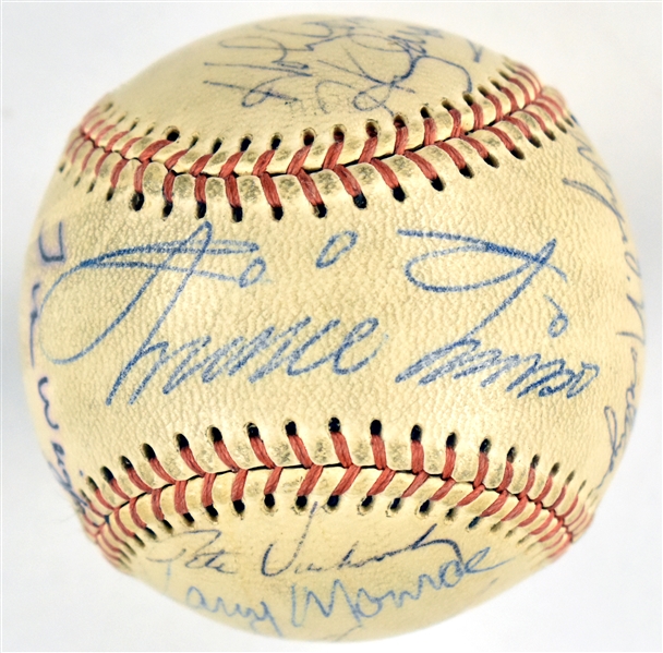 1976 Chicago White Sox Team Signed Baseball with Minnie Minoso, Nancy Faust (Organist) and76 ROY Mark Fidrych! (17 Signatures) (BAS)