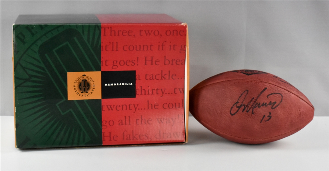 Dan Marino Signed Upper Deck Authenticated Football – NFL 75th Anniversary Wilson Football – with Original UDA Box