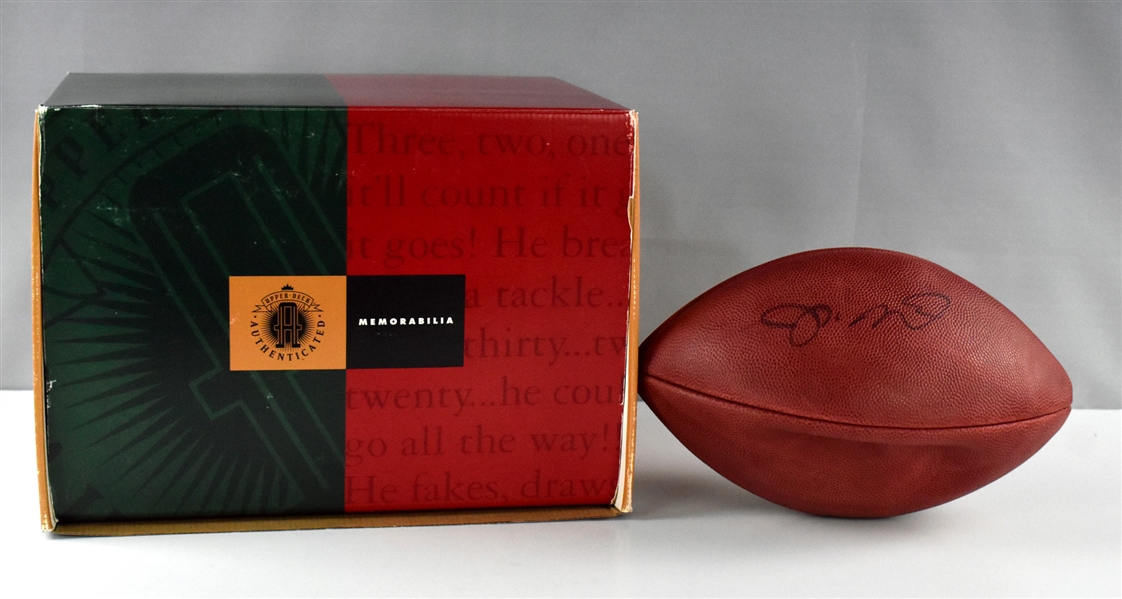 Joe Montana Signed Upper Deck Authenticated Football – Wilson Official NFL Football – with Original UDA Box 
