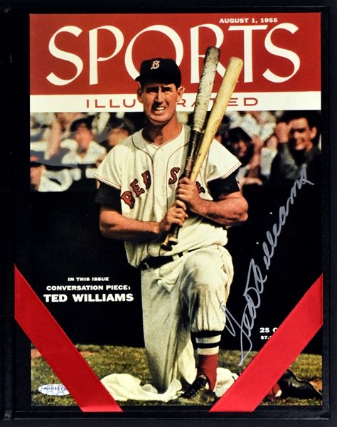 Ted Williams Upper Deck Authenticated Signed 1955 <em>Sports Illustrated</em> Cover – with Original UDA Box and Holder