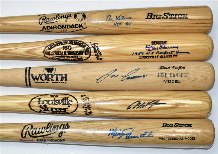 Baseball Hall of Famers and Superstars Signed Bats (5) Incl. Kaline, Schmidt and Others (BAS)