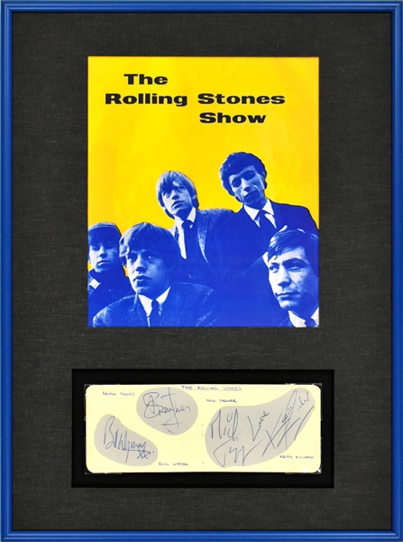 1964 Rolling Stones Signed Autograph Book Page – Brian Jones, Mick Jagger, Keith Richards and Bill Wyman (BAS)