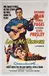 1956 <em>Love Me Tender</em> One Sheet Movie Poster – Starring Elvis Presley in His First Film! On Linen
