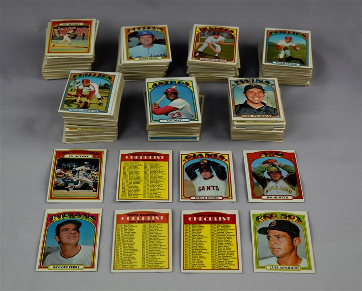 1972 Topps Large Group of 533 with Some Duplication – Higher Grade Group