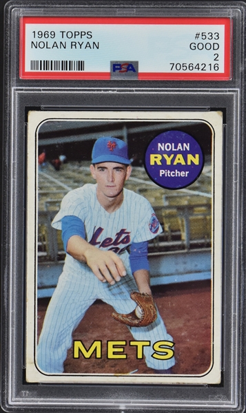 1969 Topps #533 Nolan Ryan – PSA GD 2