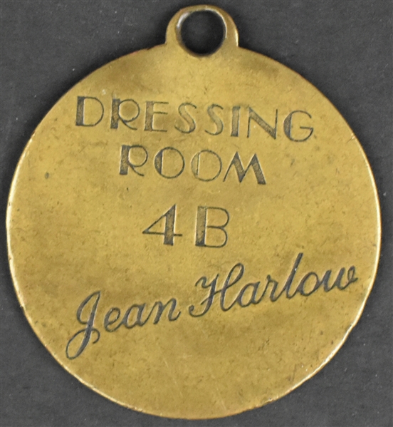 Jean Harlow "Republic Studios" Souvenir Dressing Room Key Fob