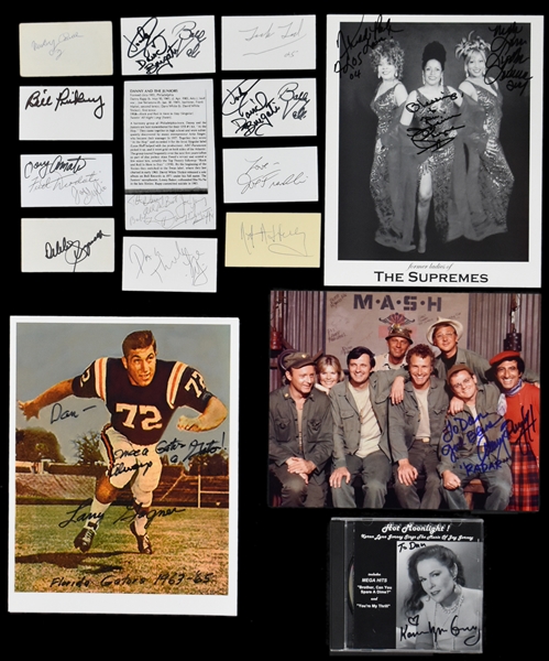 In-Person Autograph Collection of More Than 30 Items Incl. Joe Franklin, Debbie Reynolds, Todd Bridges and Many More!