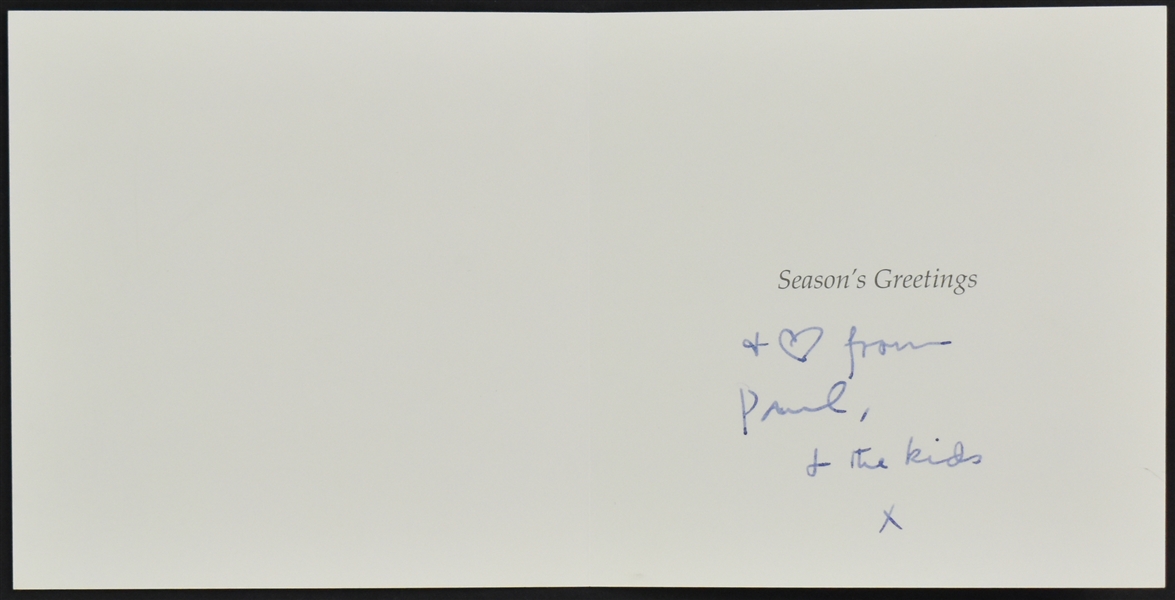 1997 Paul McCartney Signed Christmas Card with Heart Drawing (PSA) 
