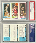 1980 Topps Basketball Complete Set (176) Including Bird/Erving/Johnson” PSA EX-MT 6