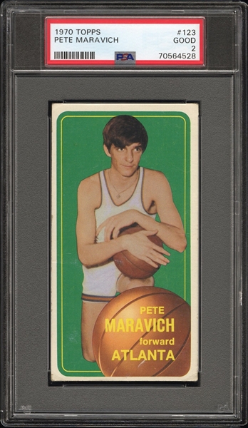 1970 Topps Basketball #123 Pete Maravich – PSA GD 2