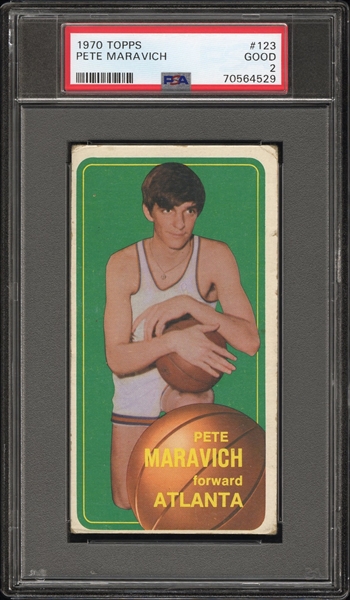 1970 Topps Basketball #123 Pete Maravich – PSA GD 2