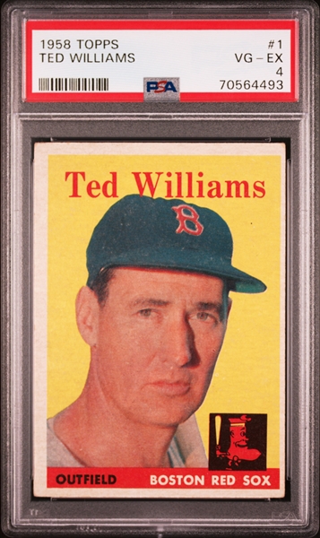 1958 Topps #1 Ted Williams  – PSA VG-EX 4
