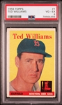 1958 Topps #1 Ted Williams  – PSA VG-EX 4