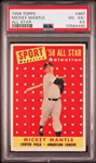 1958 Topps #487 Mickey Mantle All Star – PSA VG-EX+ 4.5