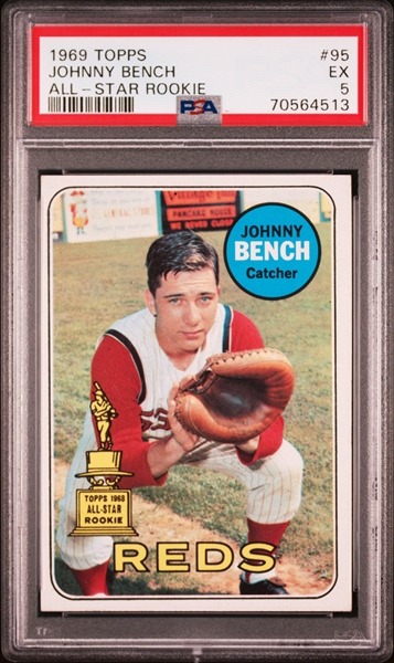 1969 Topps #95 Johnny Bench – PSA EX 5