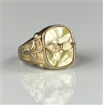 Elvis Presley Owned “Eagles Wings” Gold and Mother of Pearl Ring