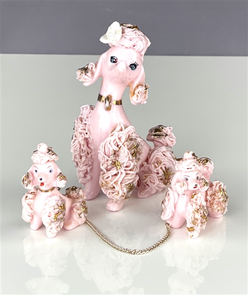 Elvis Presleys Grandmother Minnie Mae French Poodle Figurines from Her Bedroom at Graceland – From The Nancy Rooks Collection