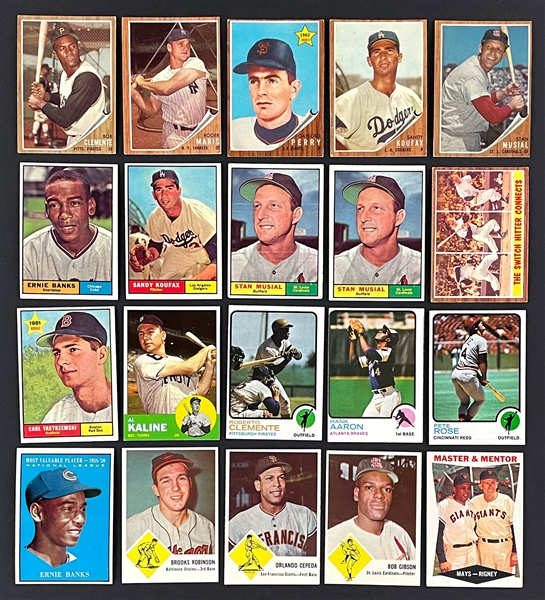 1960-1979 Topps, Fleer and Post Cereal Shoebox Collection (365) with TONS of Hall of Famers