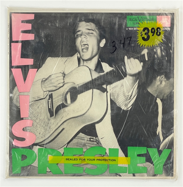 1956 STILL SEALED RCA 33 1/3 RPM LP Elvis Presley Debut Album <em> ELVIS PRESLEY</em> (LPM-1254)