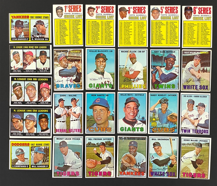 1967 Topps Collection with Partial Set (264/609) and 114 Extras - 378 Total Cards