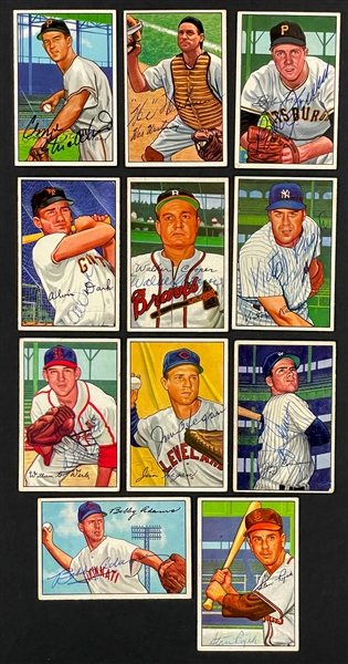 1952 Bowman Baseball Signed Collection (11) (BAS)