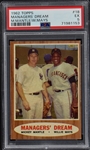 1962 Topps #18 Managers Dream - Mantle/Mays - PSA EX 5