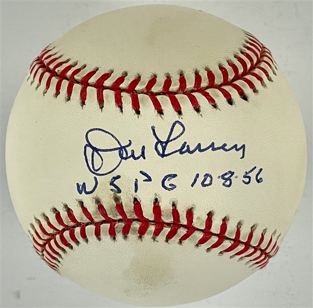 1956 World Series Perfect Game Don Larsen Signed Photo and Baseball (BAS)