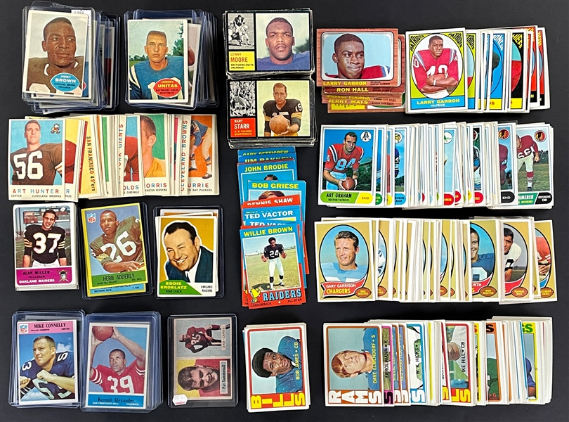 1956-1974 Topps Football Collection of 1,089 Cards with Many Hall of Famers