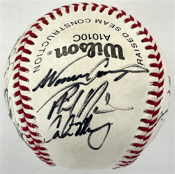 1992 Team USA Olympic Baseball Team Signed Baseball with 19 Signatures in Display w/Team Photo Incl. Jason Varitek and Nomar Garciaparra (BAS)