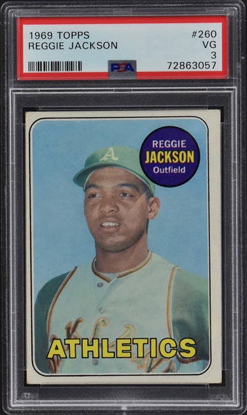 1969 Topps #260 Reggie Jackson - PSA VG 3