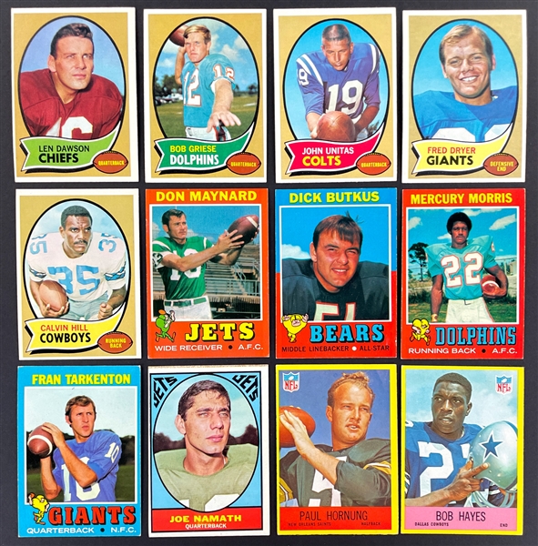 1967-1971 Topps and Philadelphia Football Shoebox Collection (327) with Many HOFers