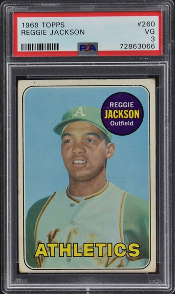 1969 Topps #260 Reggie Jackson - PSA VG 3