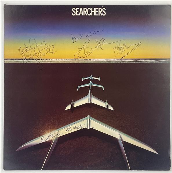 The Searchers Signed 1979 LP <em>Searchers</em> with Mike Pender, Billy Adamson, Frank Allan and John McNally (BAS)