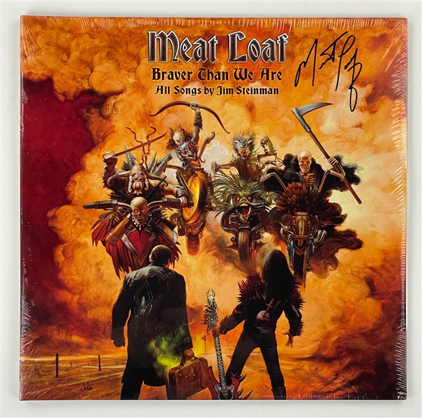 Meat Loaf Signed LP <em>Braver Than We Are</em> (BAS) (Shipped Signed)