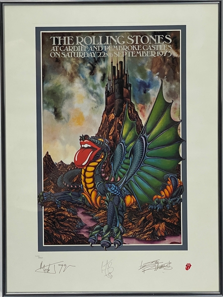 1973 Rolling Stones "Cardiff and Pembroke Castles" Concert Poster Limited Edition (1157/5000)