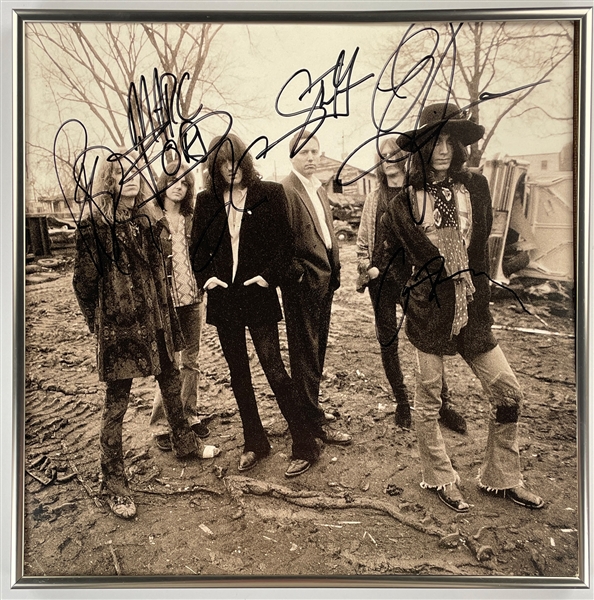 Black Crowes Band-Signed Record Store Album Cover Slick <em>The Southern Harmony and Musical Companion</em> (BAS)