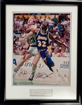 Magic Johnson and Larry Bird Signed 16x20 Photo - Upper Deck Authenticated