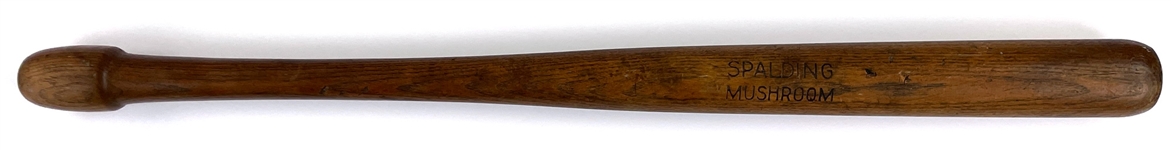 1910 (circa) Spalding "Mushroom" Baseball Bat - An Incredible Early Survivor