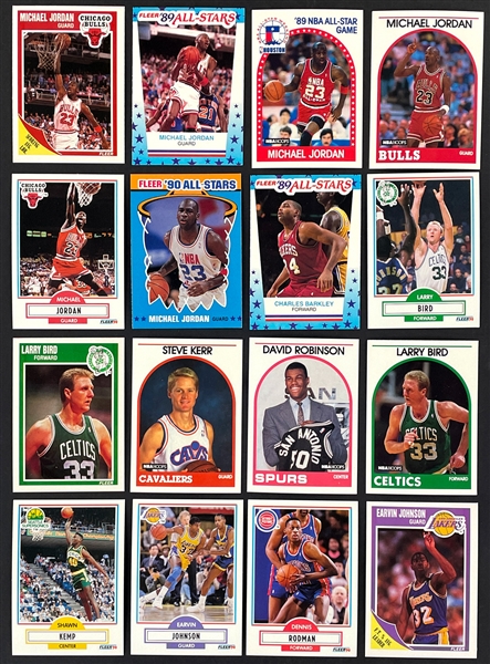 1989 and 1990 Fleer and 1989 Hoops Basketball Complete Sets (3 Sets)