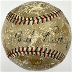 1928 New York Yankees  World Series Champion Team Signed Baseball with Babe Ruth on the Sweetspot (BAS)