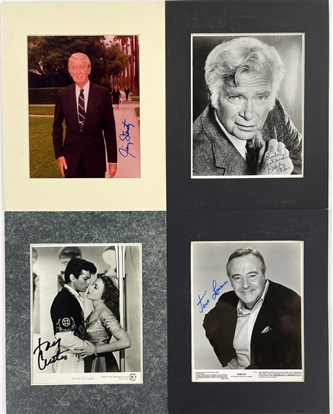 Hollywood Signed Photo Collection of 7 w/Matting (BAS) Incl. Jimmy Stewart, Jack Lemon, Kirk Douglas and Others