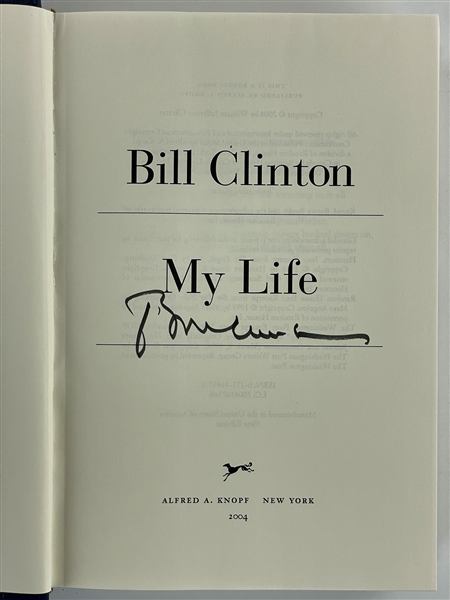 President Bill Clinton Signed Copy of his 2004 Autobiography <em>My Life</em>